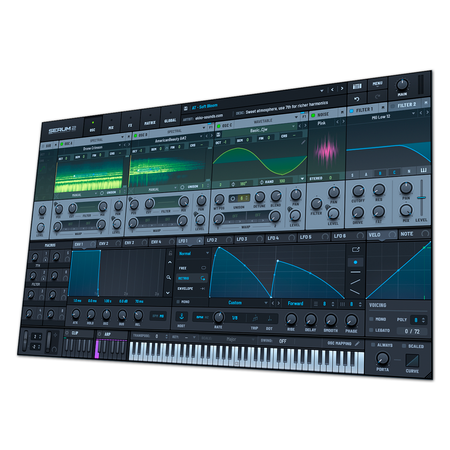 Diamond Vol. 2 presets loaded in Xfer Serum 2